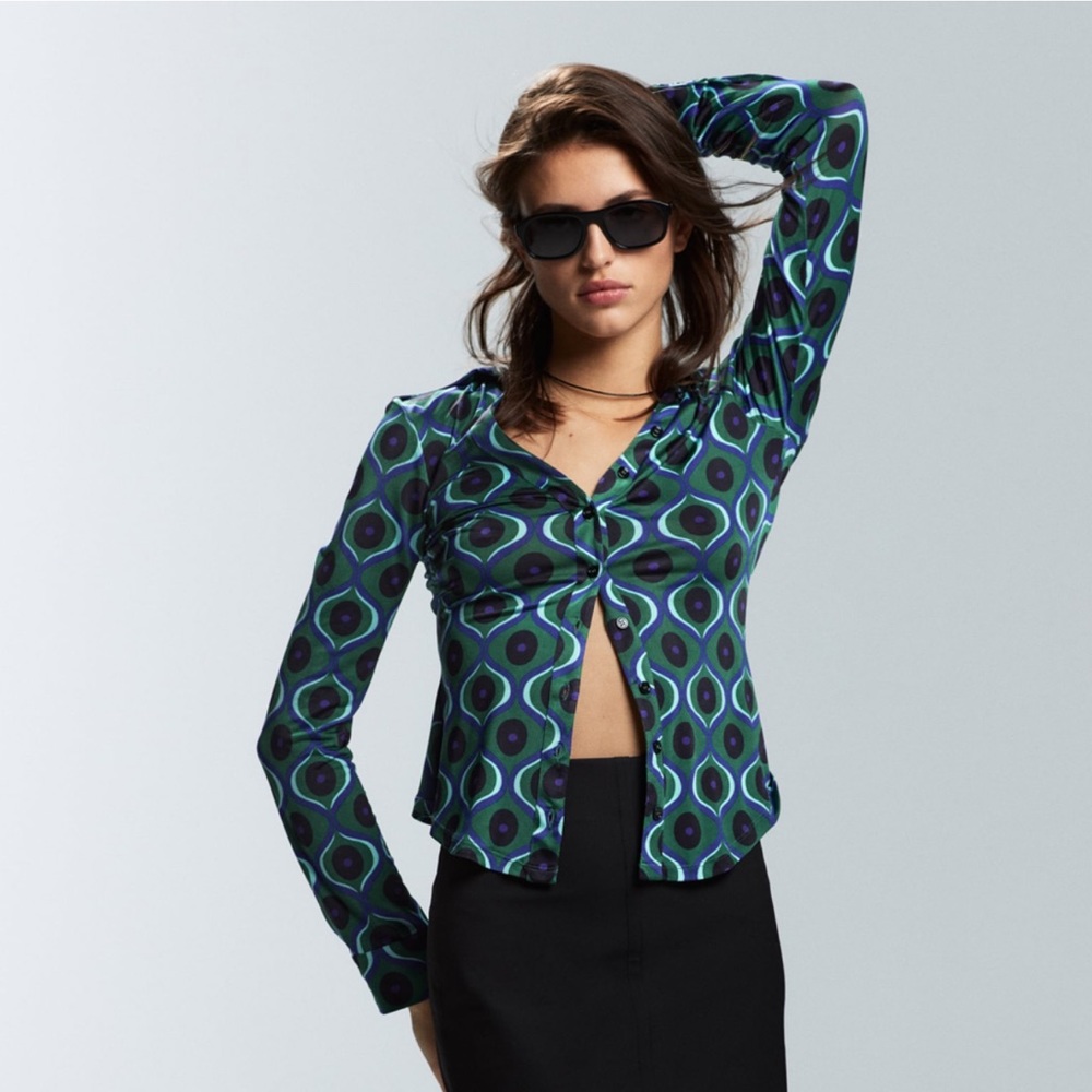 ZARA | SLIM PRINTED BLOUSE | NWT